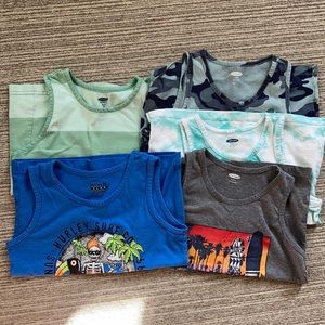 Boys Sleeveless Tank Tops for Summer! Lot of 5 shirts size 6-7 Small